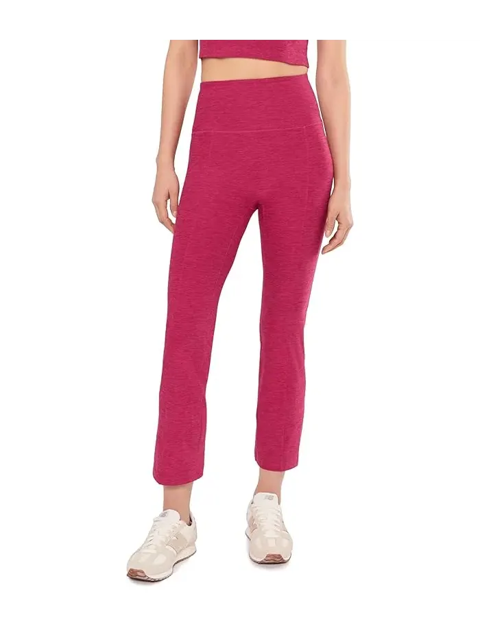 Брюки спортивные Spacedye Pintuck Kick Flare High Waisted Beyond Yoga — изображение 1 из 5, фиолетовый