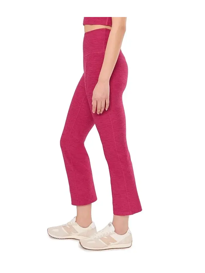 Брюки спортивные Spacedye Pintuck Kick Flare High Waisted Beyond Yoga — изображение 3 из 5, фиолетовый