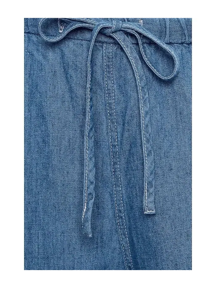 Брюки деним широкие штанины Denim Pull-On Pants Madewell — изображение 5 из 5, бежевый