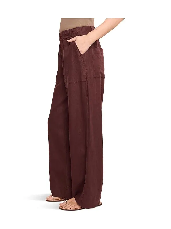 Штаны широкие Easy Wide Leg Linen Beyond Yoga — изображение 3 из 5, мокка