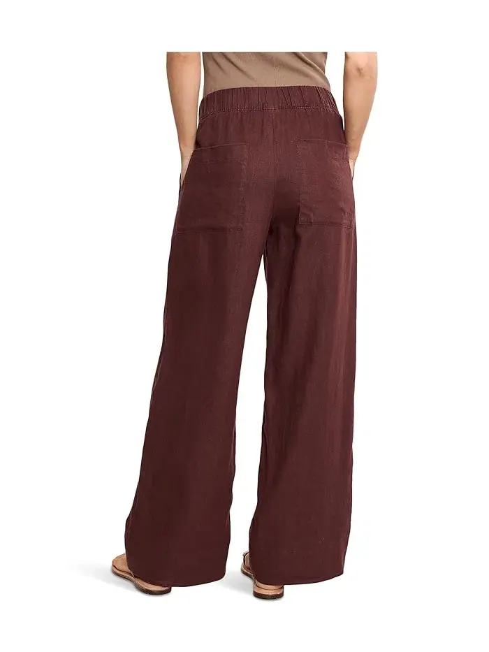 Штаны широкие Easy Wide Leg Linen Beyond Yoga — изображение 4 из 5, мокка