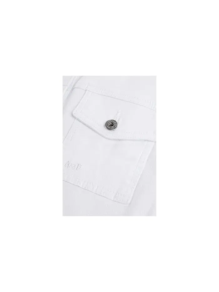 Куртка кроп твил Colored Twill Cropped Jacket abercrombie kids — изображение 3 из 3, орхидейный