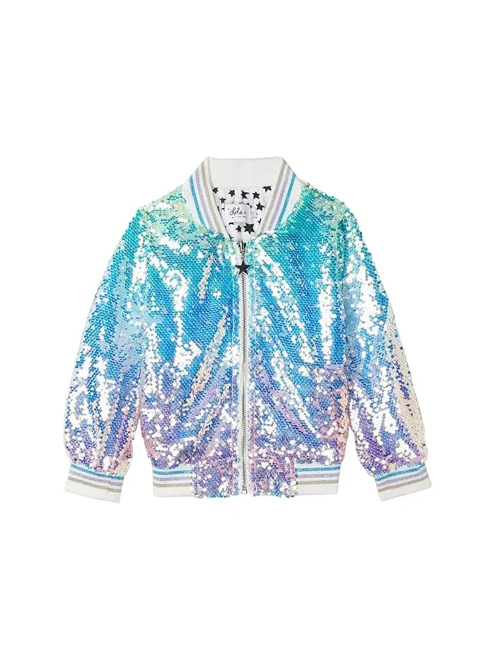 Куртка с пайетками омбре Icy Ombre Sequin Jacket Lola and The Boys — изображение 1 из 1, черный