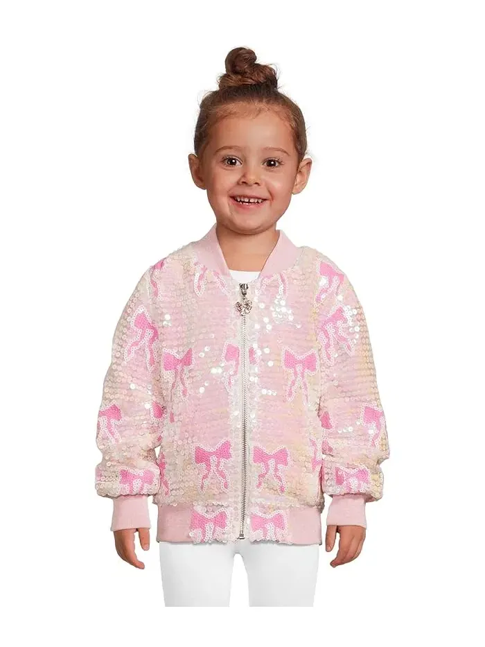 Бомбер с пайетками и бантом Sequin Bow Bomber Lola and The Boys — изображение 1 из 4, мульти