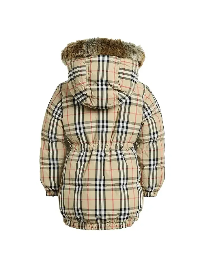 Пальто с клеткой Franklin Burberry Kids — изображение 2 из 3, песочный