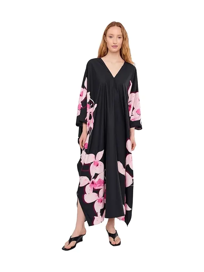 Халат принт Orchida Natori — изображение 2 из 5, черный
