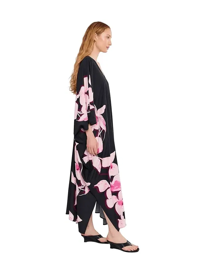 Халат принт Orchida Natori — изображение 3 из 5, черный