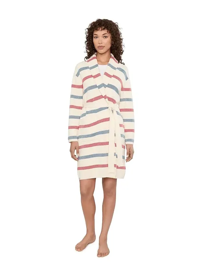Халат CozyChic Ultra Lite Cotton Stripe Barefoot Dreams — изображение 1 из 5, кремовый мульти