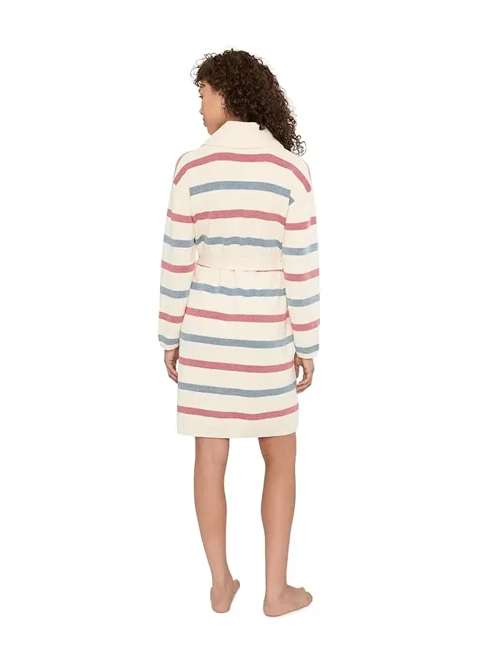 Халат CozyChic Ultra Lite Cotton Stripe Barefoot Dreams — изображение 3 из 5, кремовый мульти