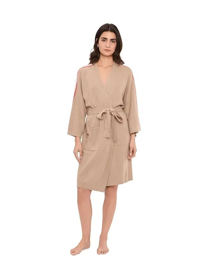 Халат из мягкого трикотажа CozyChic Lite Smiley Sun Robe Barefoot Dreams — изображение 1 из 5, мульти