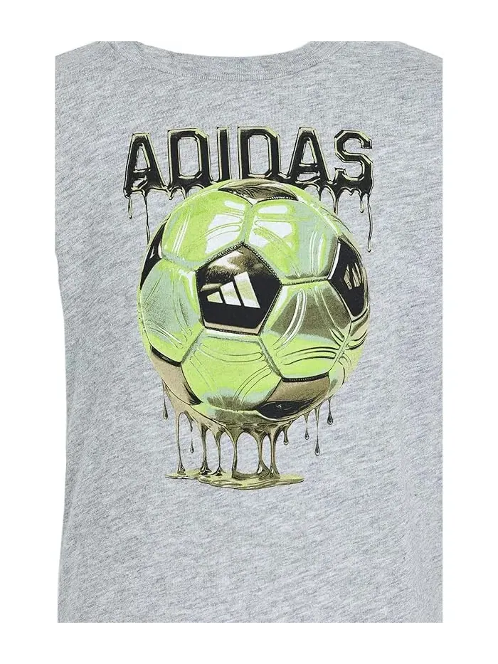 Детский спортивный комплект цветблок Heather Color-Block Shorts Set Adidas Kids — изображение 3 из 3, небесно-голубой