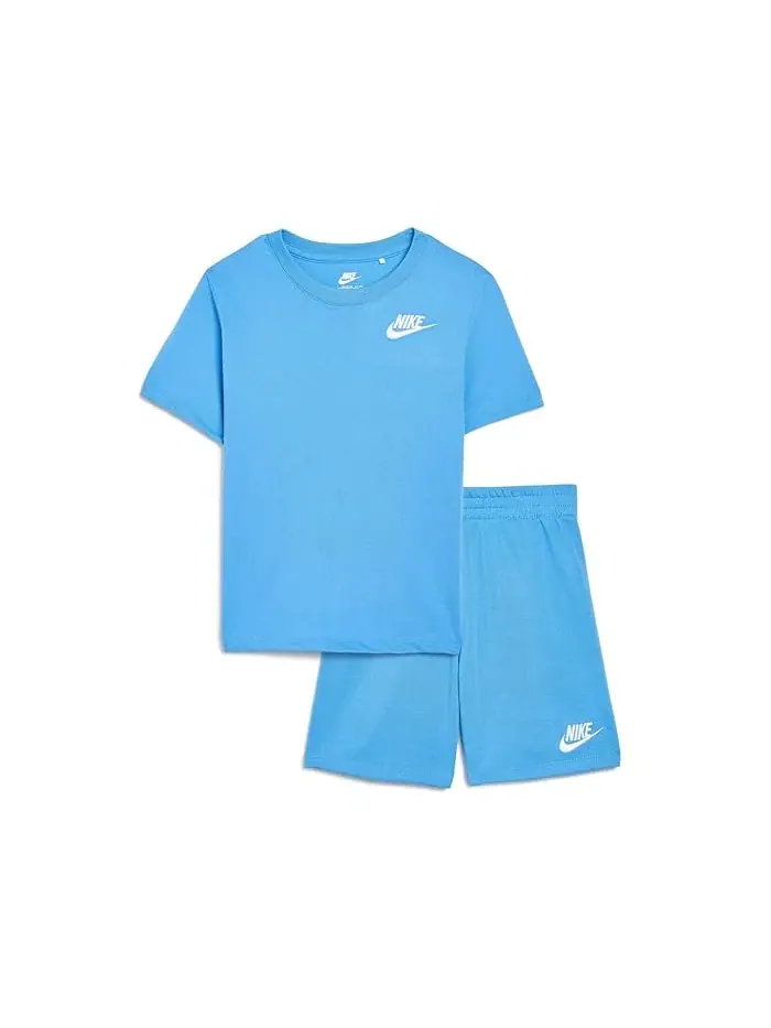Детский спортивный костюм Futura Club Shorts Set Nike Kids — изображение 1 из 3, синий