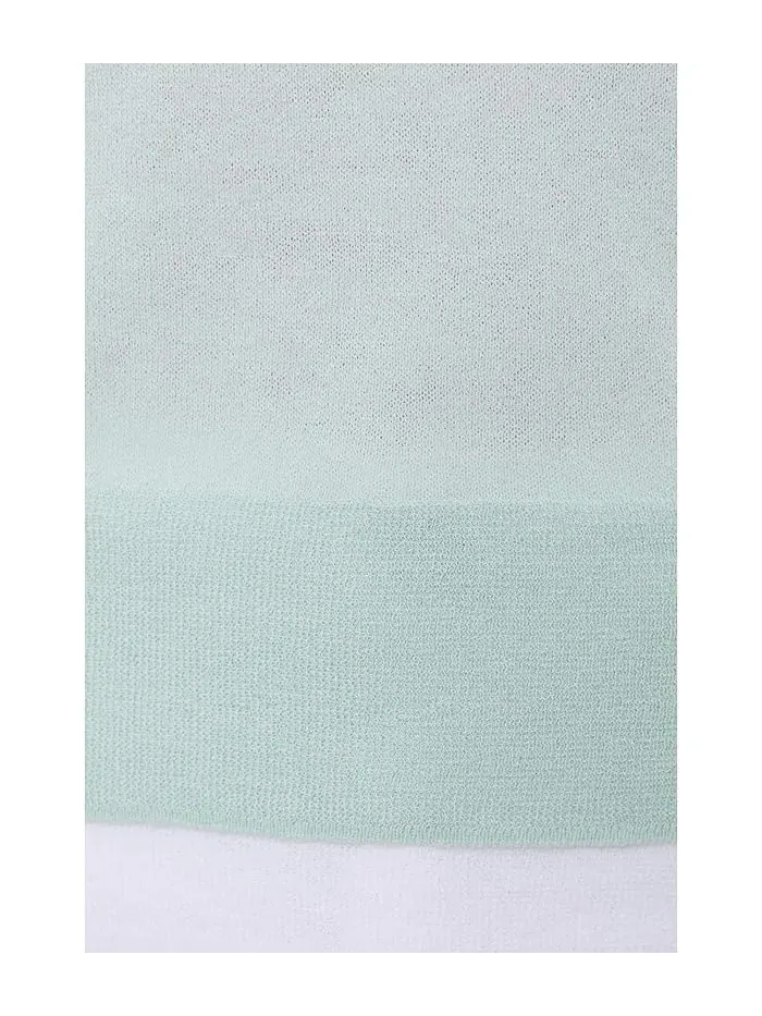 Джемпер Double Layer Raglan Short Sleeve Crew Vince — изображение 5 из 5, голубой/белый