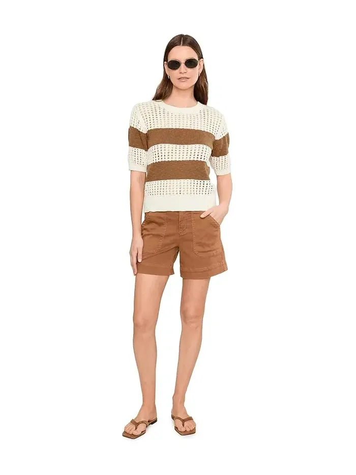 Джемпер с открытой вязкой Beachside Openwork Tee Sanctuary — изображение 2 из 5, оранжевый