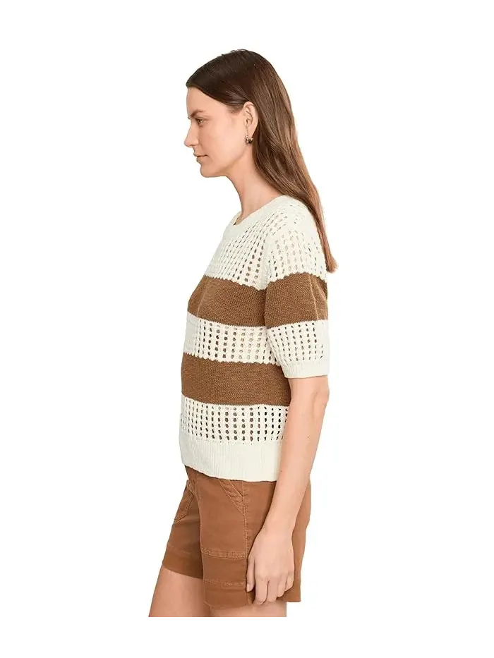 Джемпер с открытой вязкой Beachside Openwork Tee Sanctuary — изображение 3 из 5, оранжевый