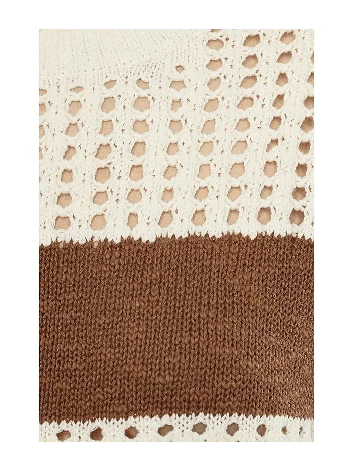 Джемпер с открытой вязкой Beachside Openwork Tee Sanctuary — изображение 5 из 5, оранжевый