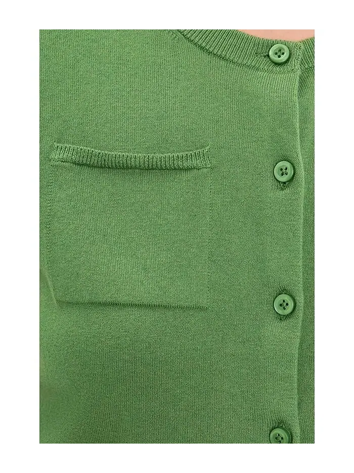Кардиган-топ с карманом Vince Patch Pocket Cardi Taneck — изображение 5 из 5, землистый