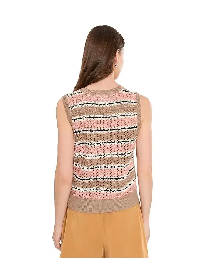 Жилет Varley Deeley Stripe Stitch — изображение 4 из 5, розовый