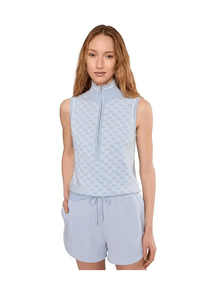 Жилет Varley Vincent 1/2 Zip Knit — изображение 1 из 5, синий/белый