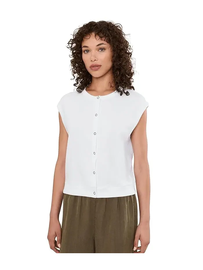 Жилет без рукавов из махровой ткани Textured Terry Sleeveless Cardigan Lilla P — изображение 1 из 5, лавандовый
