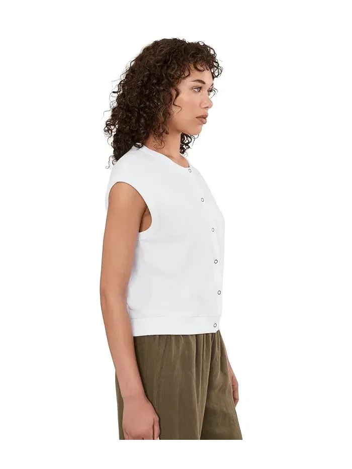 Жилет без рукавов из махровой ткани Textured Terry Sleeveless Cardigan Lilla P — изображение 3 из 5, лавандовый