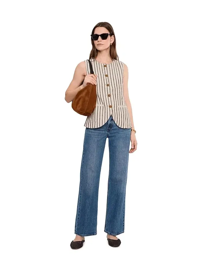 Жилет Sun Strider Linen Faherty — изображение 2 из 5, какао