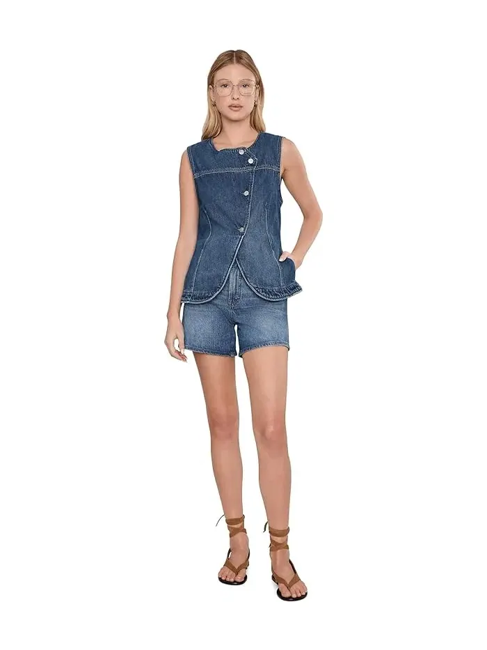 Жилет джинсовый Maris Denim Free People — изображение 2 из 5, настенный цветок