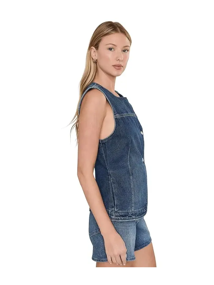 Жилет джинсовый Maris Denim Free People — изображение 3 из 5, настенный цветок