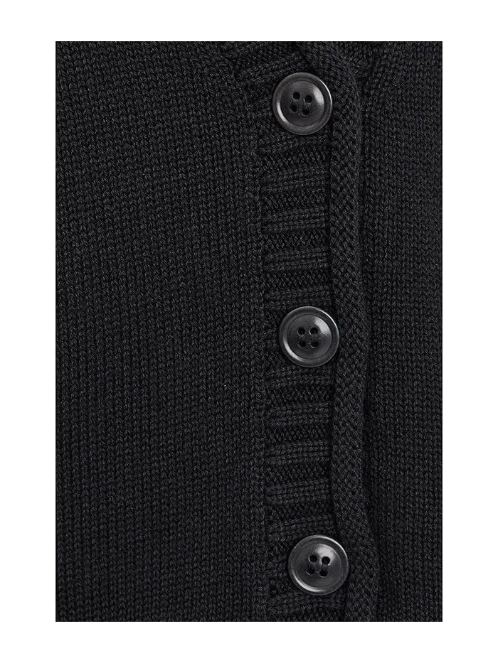 Жилет Peruvian Cotton Blend V-Neck Eileen Fisher — изображение 5 из 5, черный