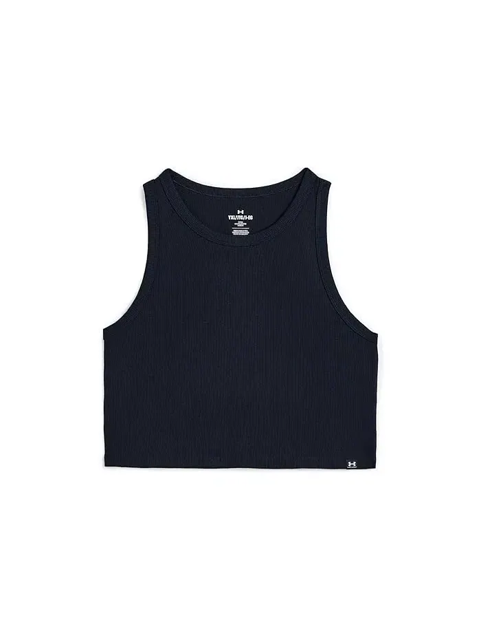 Топ Rival Ribbed Tank Top Under Armour Kids — изображение 1 из 3, черный/белый