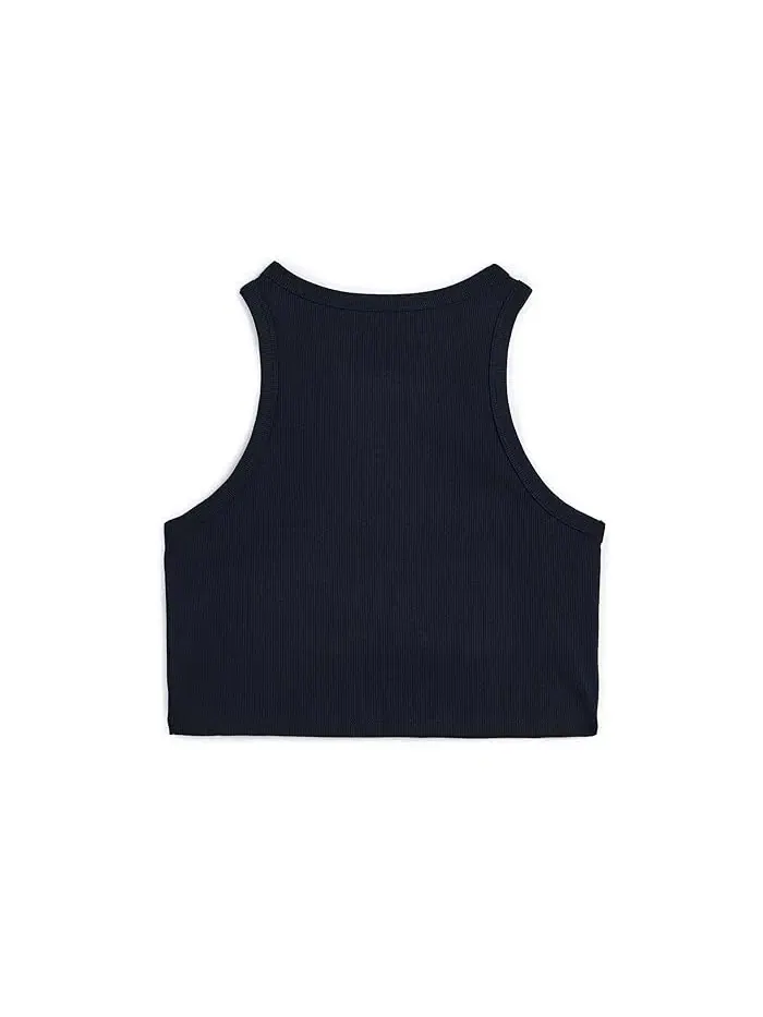 Топ Rival Ribbed Tank Top Under Armour Kids — изображение 2 из 3, черный/белый