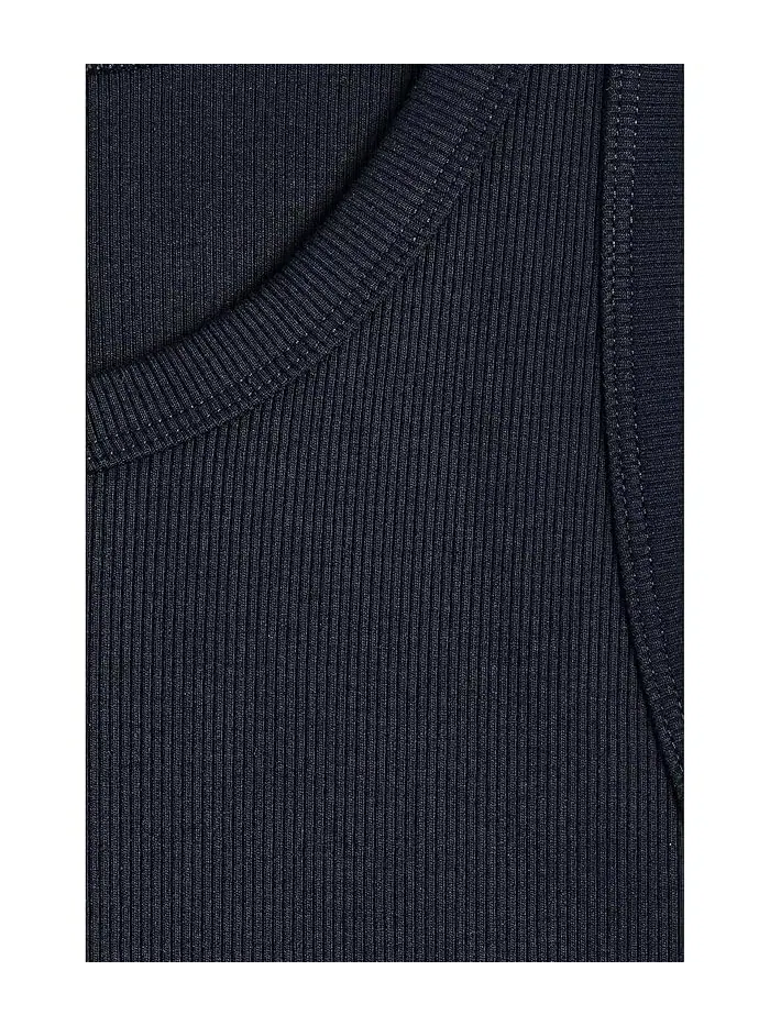 Топ Rival Ribbed Tank Top Under Armour Kids — изображение 3 из 3, черный/белый