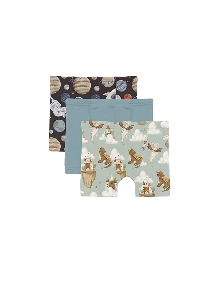 Набор боксеров из 3 штук ультрамягкие Print Boxer Brief Set Kickee Pants Kids — изображение 1 из 4