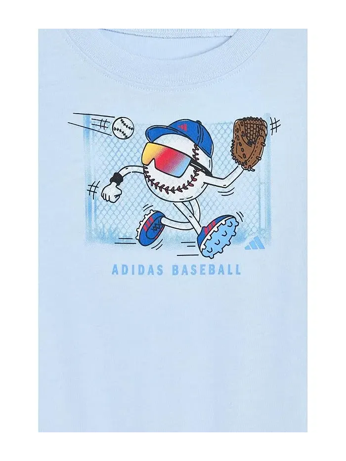 Комбинезон с коротким рукавом с принтом Adidas Kids — изображение 3 из 3, серый