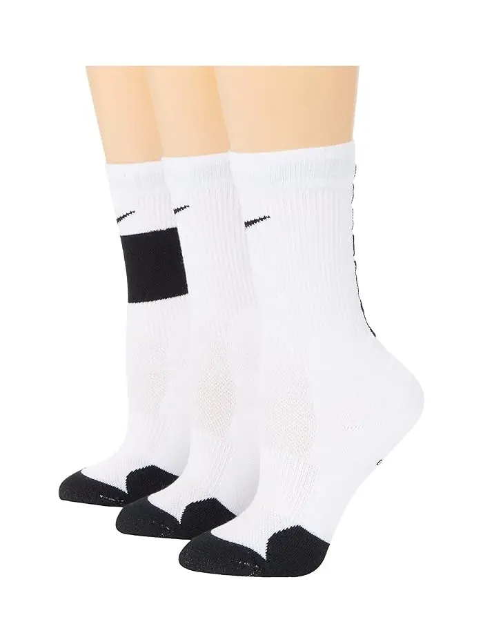 Носки Elite Crew 3 пары Nike Kids — изображение 1 из 1, белый/черный
