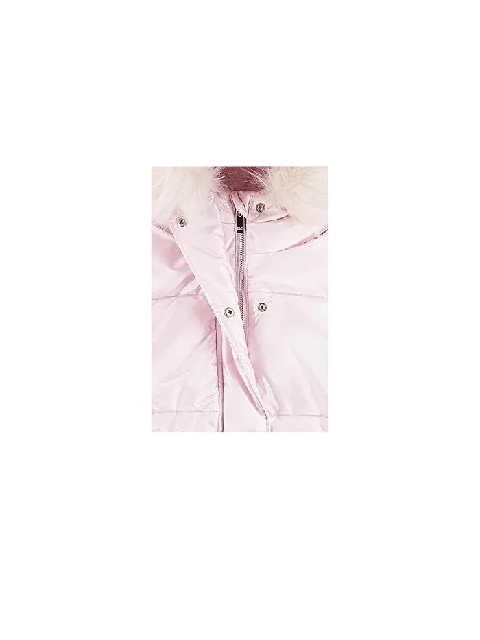 Пуховик детский Shiny Ultra Puffer abercrombie kids — изображение 4 из 5, розовый