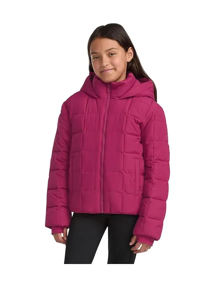 Пуховик Midweight Puffer Jacket abercrombie kids — изображение 1 из 5, маджента дымка