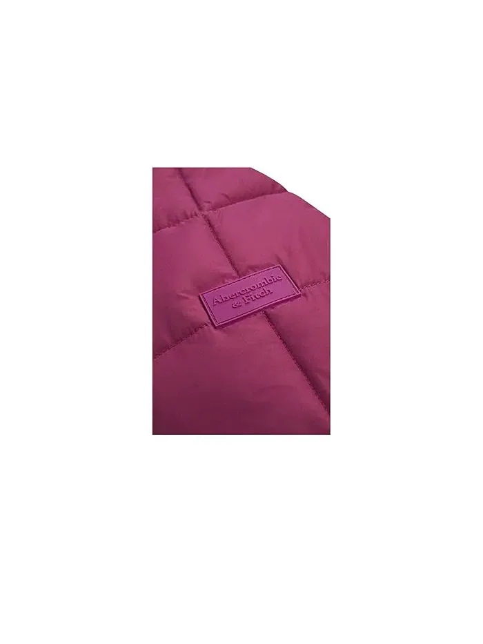 Пуховик Midweight Puffer Jacket abercrombie kids — изображение 3 из 5, маджента дымка
