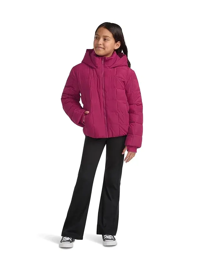 Пуховик Midweight Puffer Jacket abercrombie kids — изображение 5 из 5, маджента дымка
