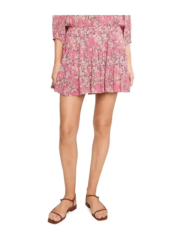 Комплект из топа и юбки Perishing Printed Set Free People — изображение 2 из 5, розовый