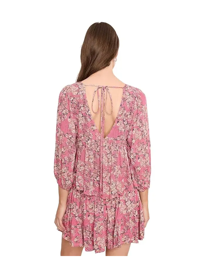 Комплект из топа и юбки Perishing Printed Set Free People — изображение 4 из 5, розовый