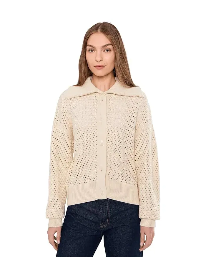 Свитер с воротником Myrtle Button Through Knit Varley — изображение 1 из 5, березовый