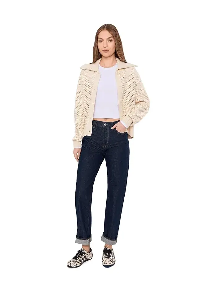 Свитер с воротником Myrtle Button Through Knit Varley — изображение 2 из 5, березовый