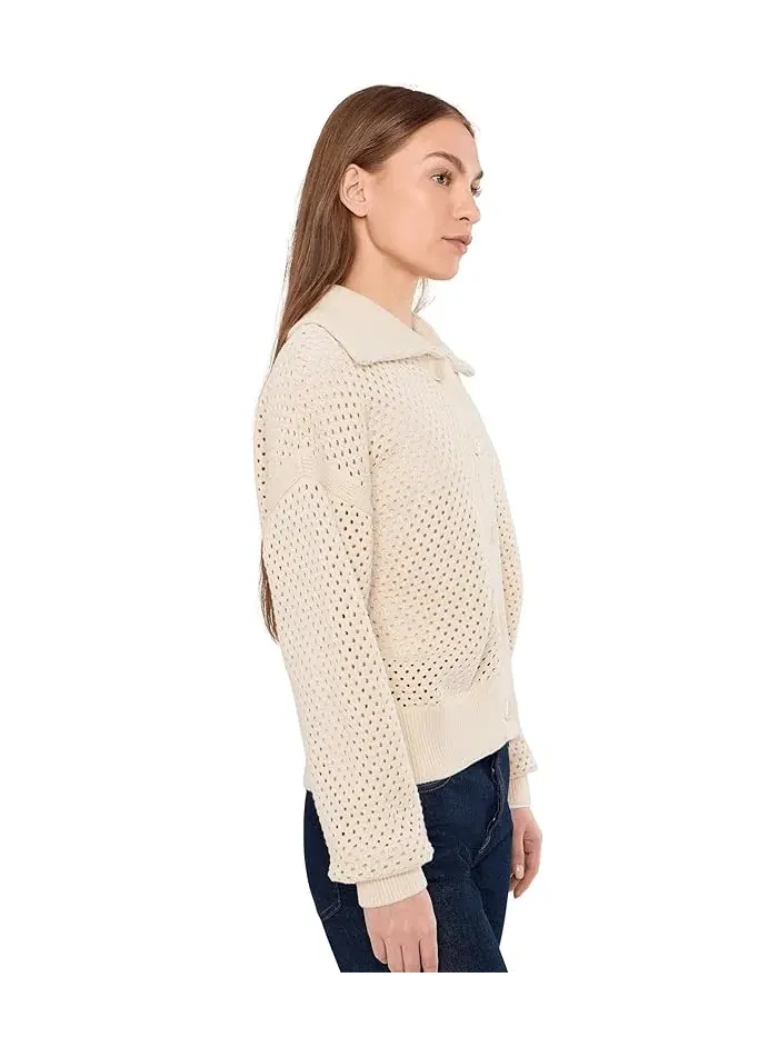 Свитер с воротником Myrtle Button Through Knit Varley — изображение 3 из 5, березовый