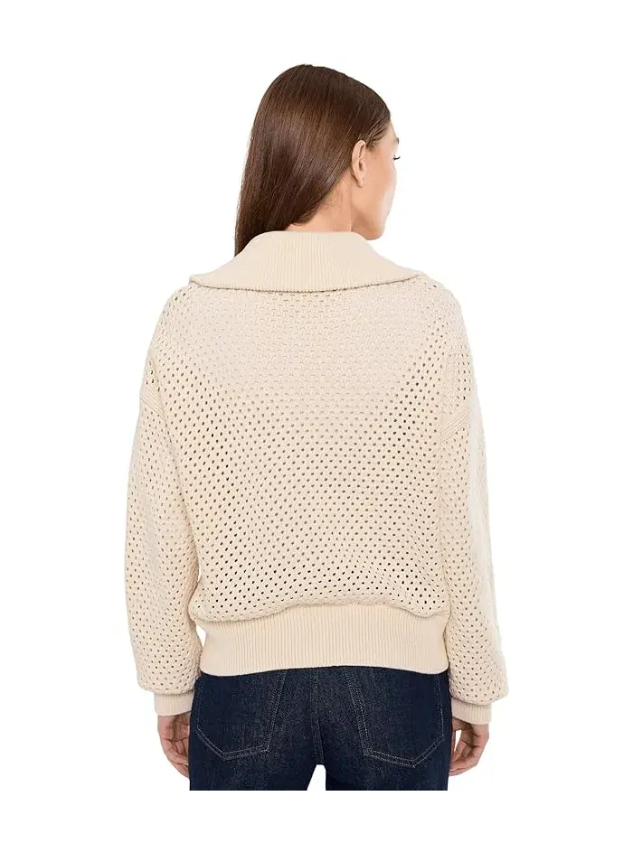 Свитер с воротником Myrtle Button Through Knit Varley — изображение 4 из 5, березовый