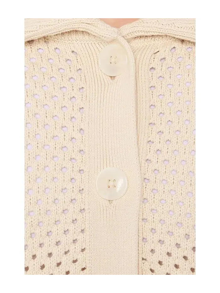 Свитер с воротником Myrtle Button Through Knit Varley — изображение 5 из 5, березовый