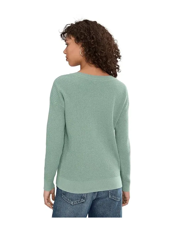 Свитер Sunwashed Waffle L.L.Bean — изображение 4 из 5, бледно-салатовый
