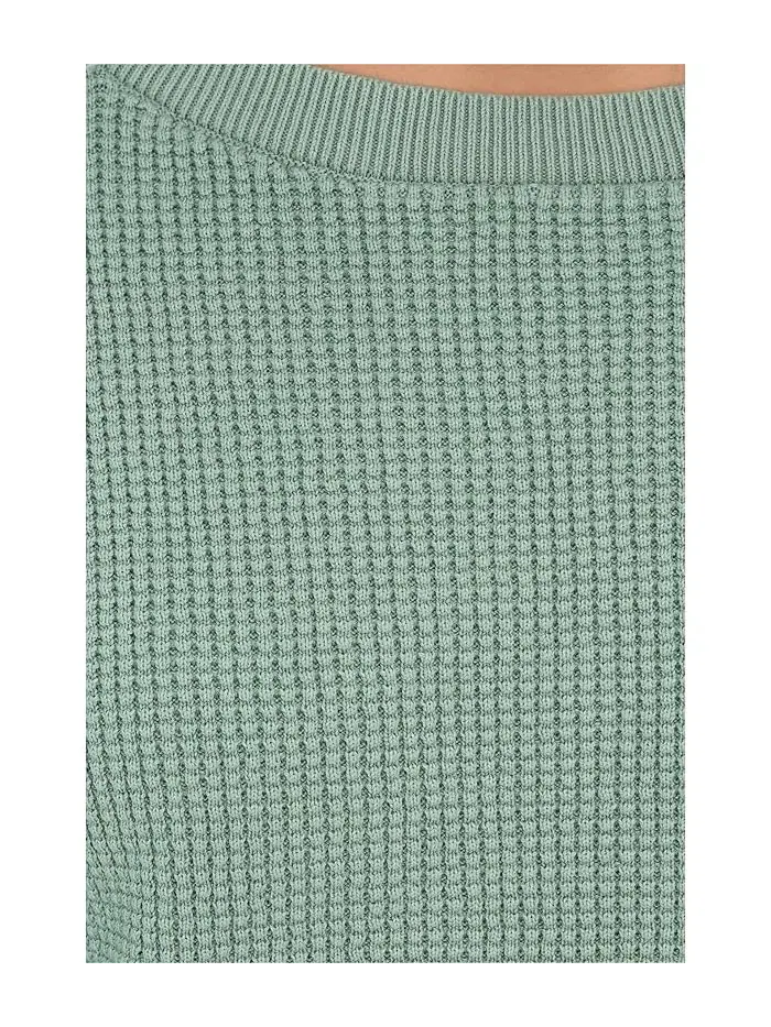 Свитер Sunwashed Waffle L.L.Bean — изображение 5 из 5, бледно-салатовый