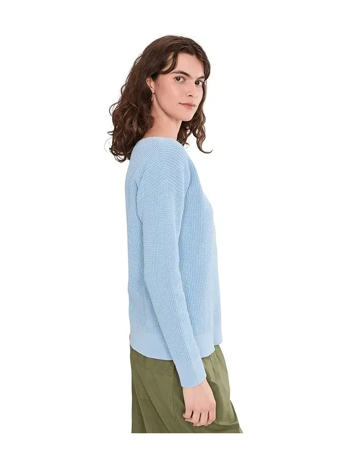 Свитер вафельный Sunwashed Waffle Pullover L.L.Bean — изображение 3 из 5, синий