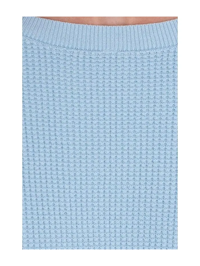 Свитер вафельный Sunwashed Waffle Pullover L.L.Bean — изображение 5 из 5, синий